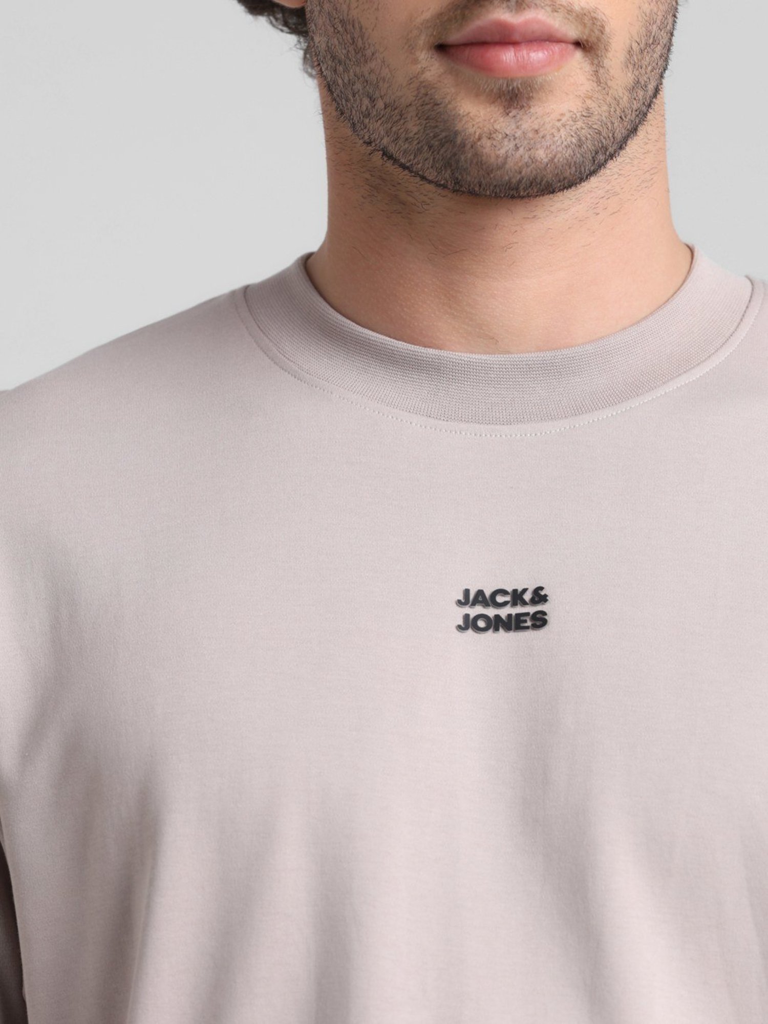 Produkt By Jack & Jones Sand Cotton Boxy Fit Printed T-Shirt