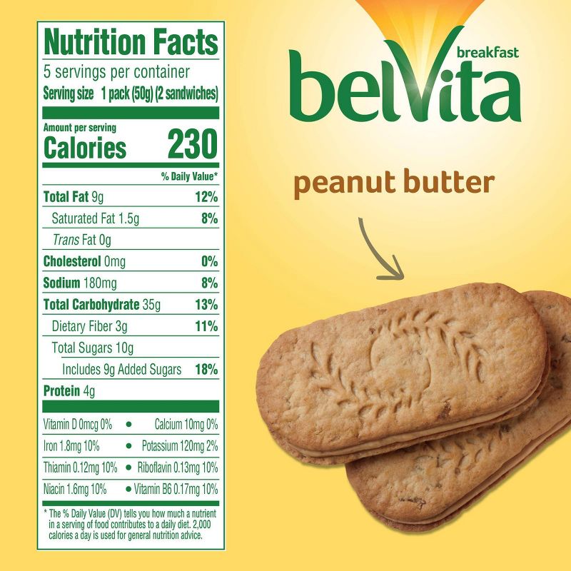 belVita Peanut Butter Breakfast Biscuits - 5ct