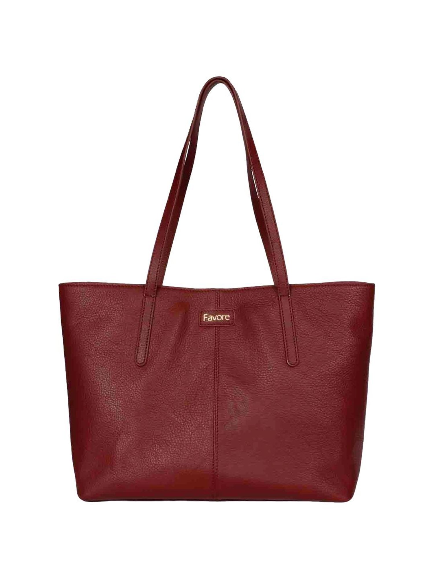 Saint G Maroon Solid Medium Shoulder Handbag