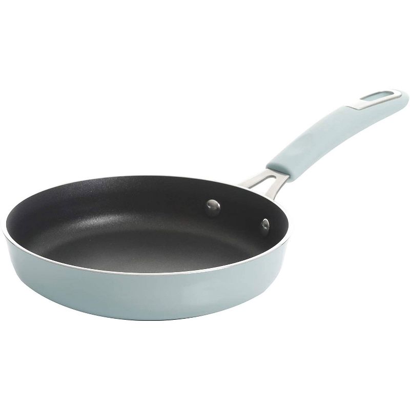 Kenmore 126372.02 Andover Nonstick Forged Aluminum Induction Frying Pan, Oven Safe, Set of 2, Light Blue