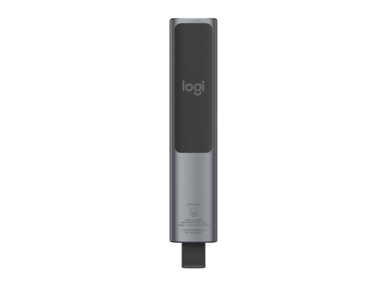 Logitech Spotlight Presentation Remote - Advanced Digital Highlighting with Bluetooth, Universal Compatibility, 30m Range and Quick Charging - Slate