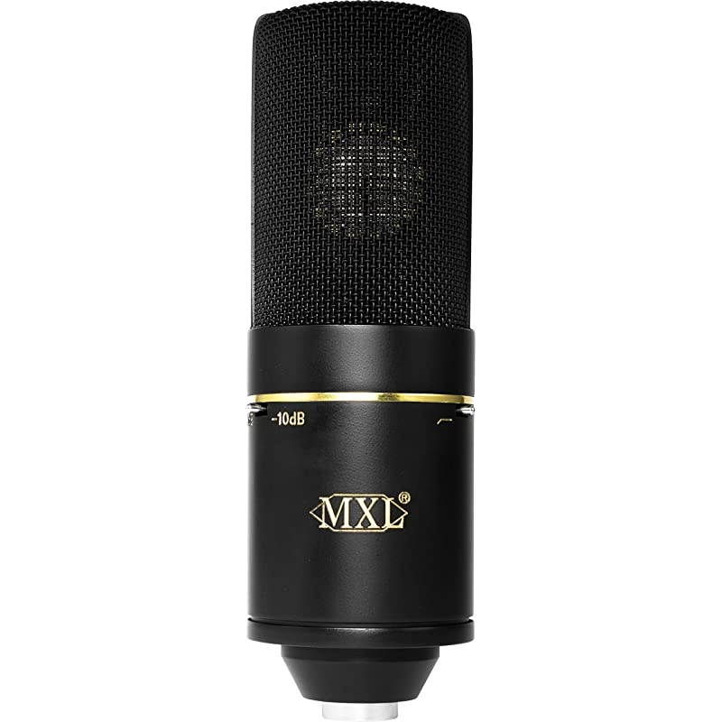 Multi-Pattern Condenser Microphone, XLR Connector, Black &amp Gold (770X)