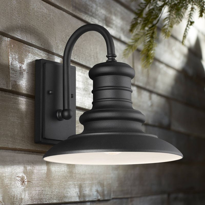 Feiss Redding Station 12 1/2" High Black Outdoor Wall Light