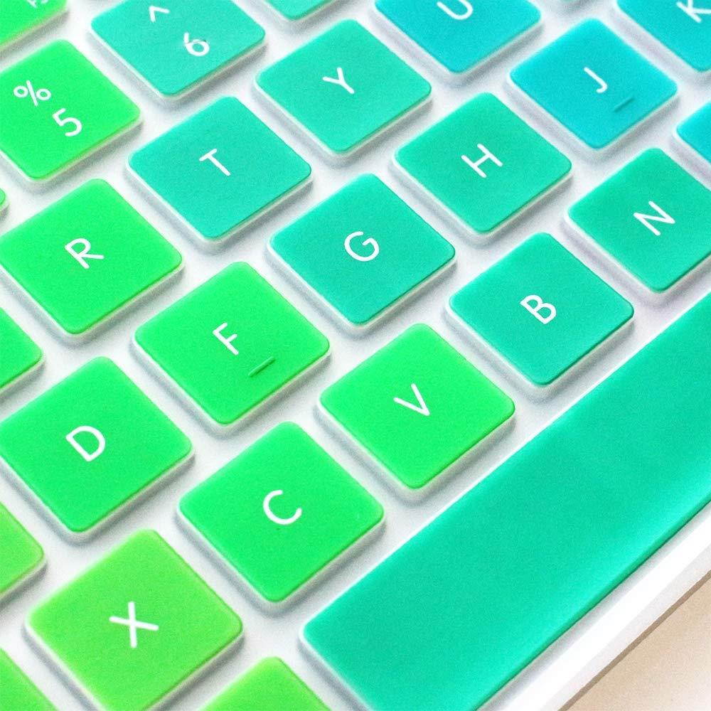 ProElife Silicone Full Size Ultra Thin Keyboard Cover Skin for Apple iMac Keyboard with Numeric Keypad Wired USB MB110LL/B--A1243 (Rainbow)