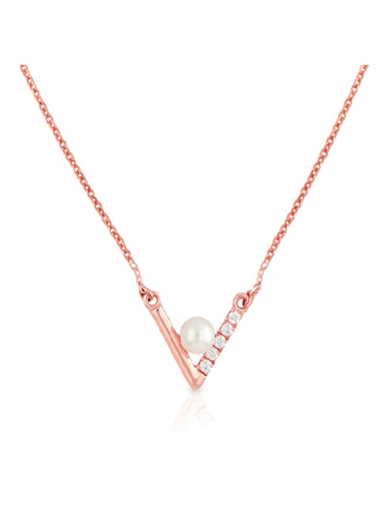 Malabar Gold and Diamonds BIS Hallmark 18k Rose Gold Necklace for Women