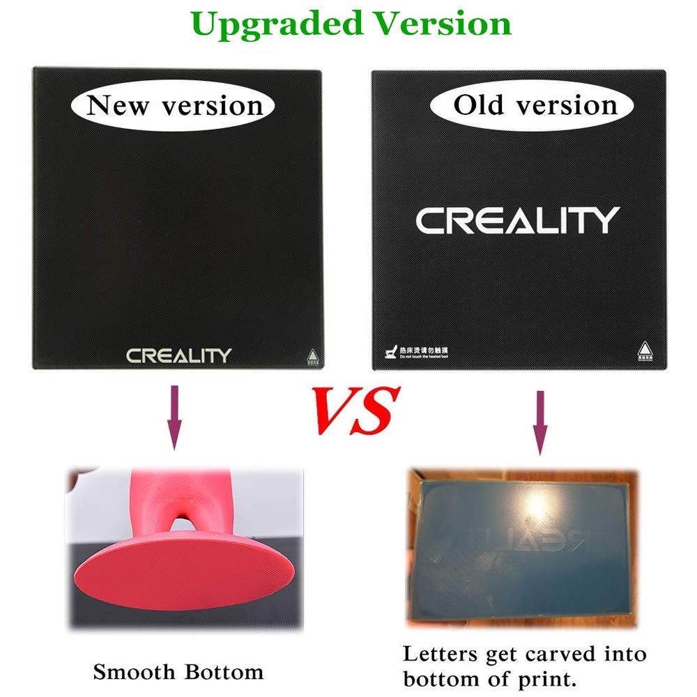 Aystkniet Creality Ender 3 Glass Bed Upgraded, 3D Printer Platform Tempered Glass Plate Build Surface with Microporous Coating, 235 X 235 X 4 MM