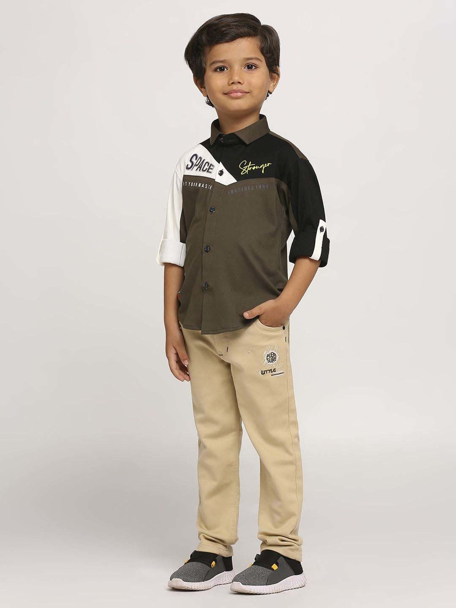 Kids Island Boys Multicolor Printed Full Sleeves Clothing Set