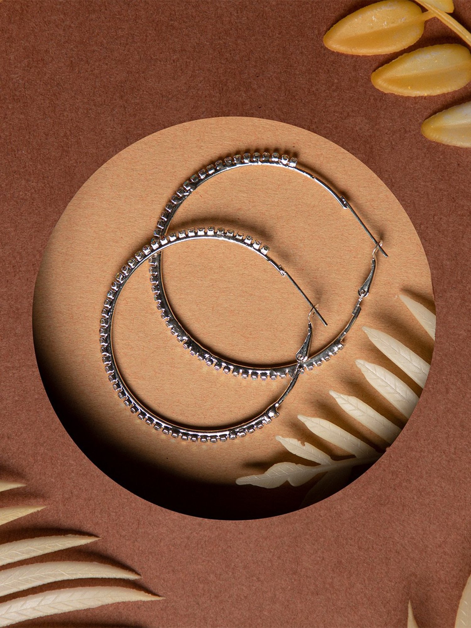 Prita by Priyaasi Sparking Hoop Earrings - Set of 2