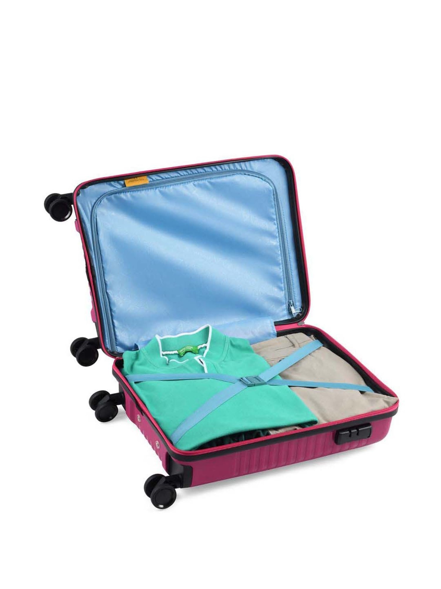 Aristocrat Wego Pink Textured Hard Cabin Trolley Bag - 36 cm