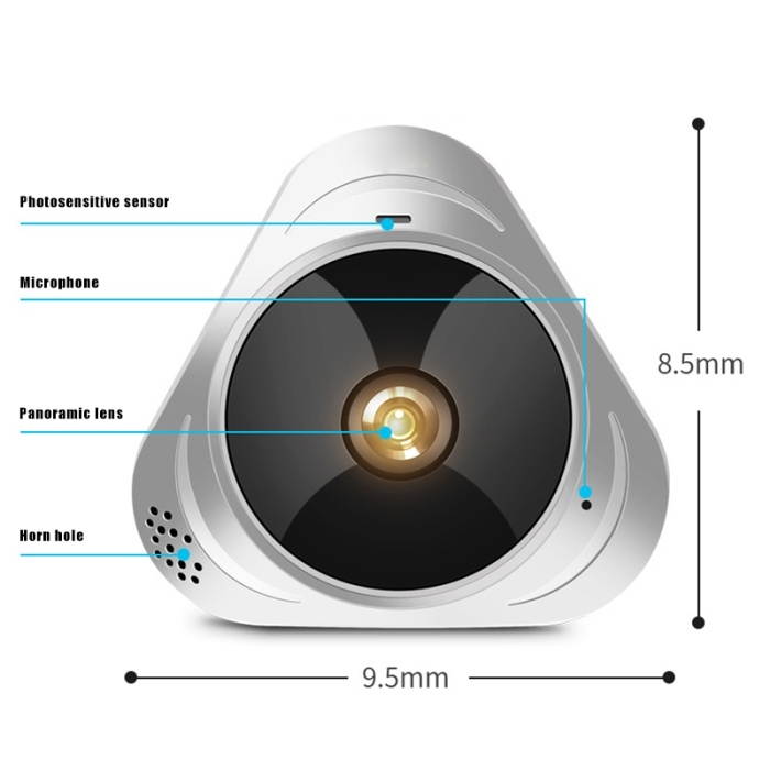 Difang DF-IPC008 3MP 360 Degree Rotating Smart Home HD WIFI Network Monitoring Panoramic Camera