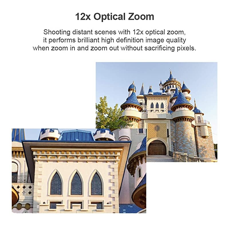 4K Camcorder Video Camera  12x Optical Zoom 3.1&rsquo;&rsquo; IPS Touch Screen 4K Ultra HD 1080P 60FPS WiFi Digital Camcorders with Microphone Wide Angle Lens and Storage Case