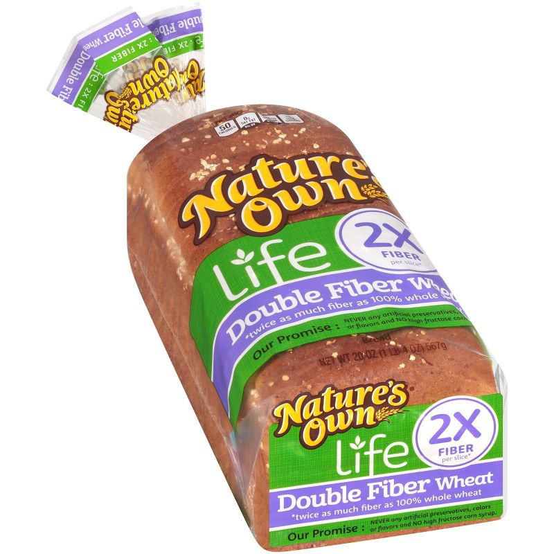 Nature's Own Life Double Fiber Wheat Bread - 20oz