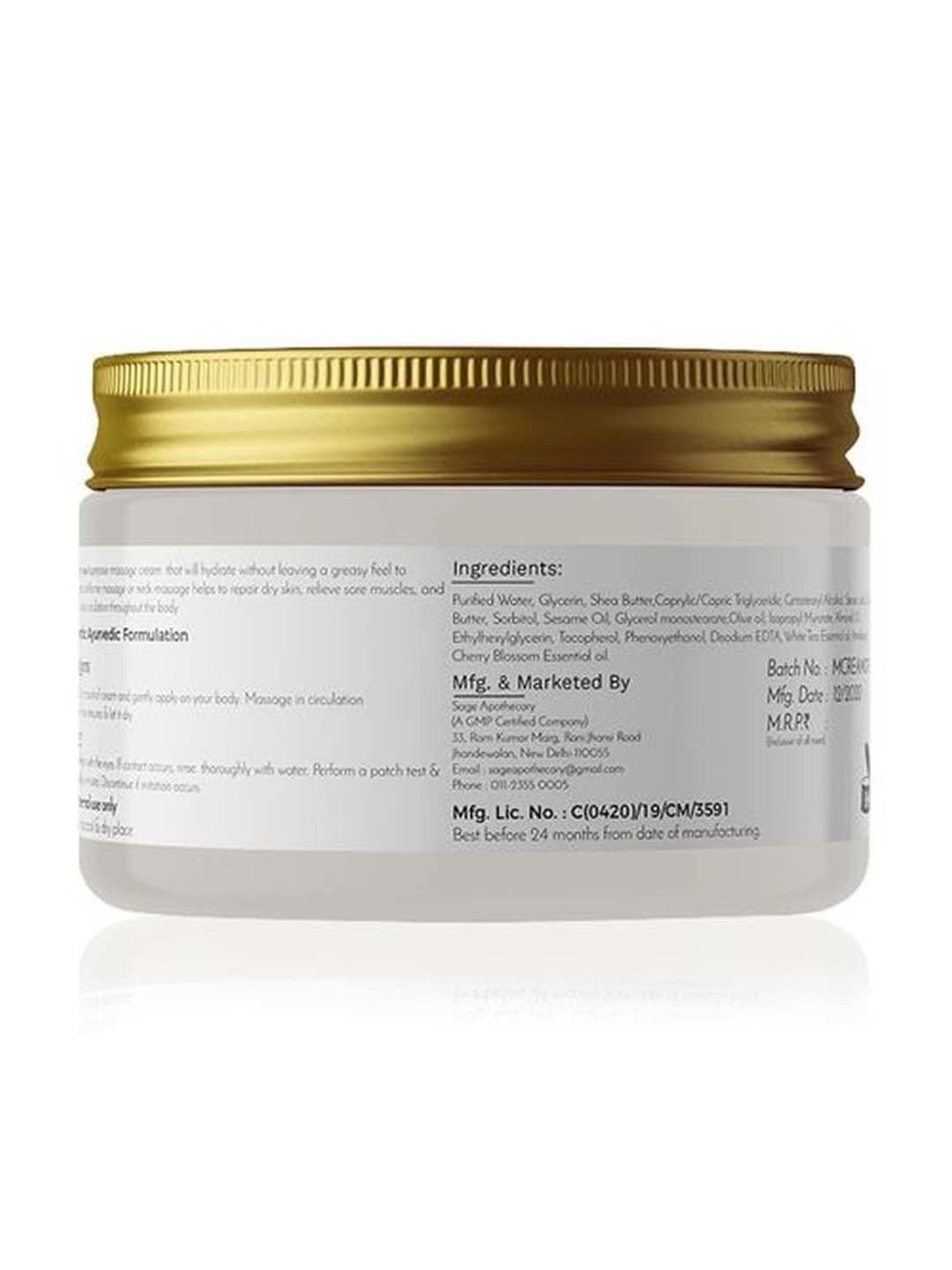 Sage Apothecary Massage Cream - 300 ml