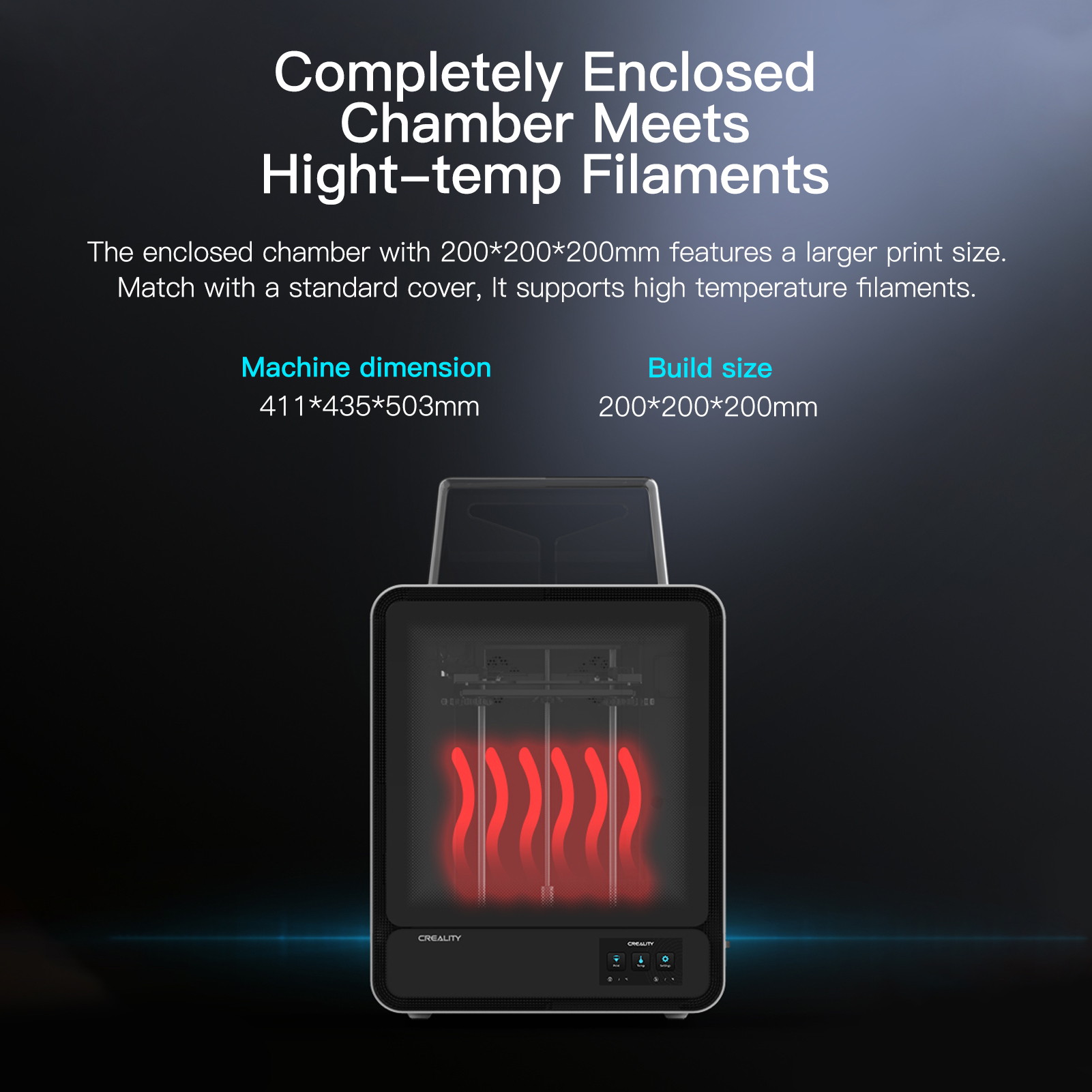 Original Creality CR-200B Desktop 3D Printer Ultra-Quiet Mainboard 200x200x200mm Print Size Support Filament Detection Resume Printing with 4.3 Inch Color Touchscreen 8G SD Card PLA Sample Fialment