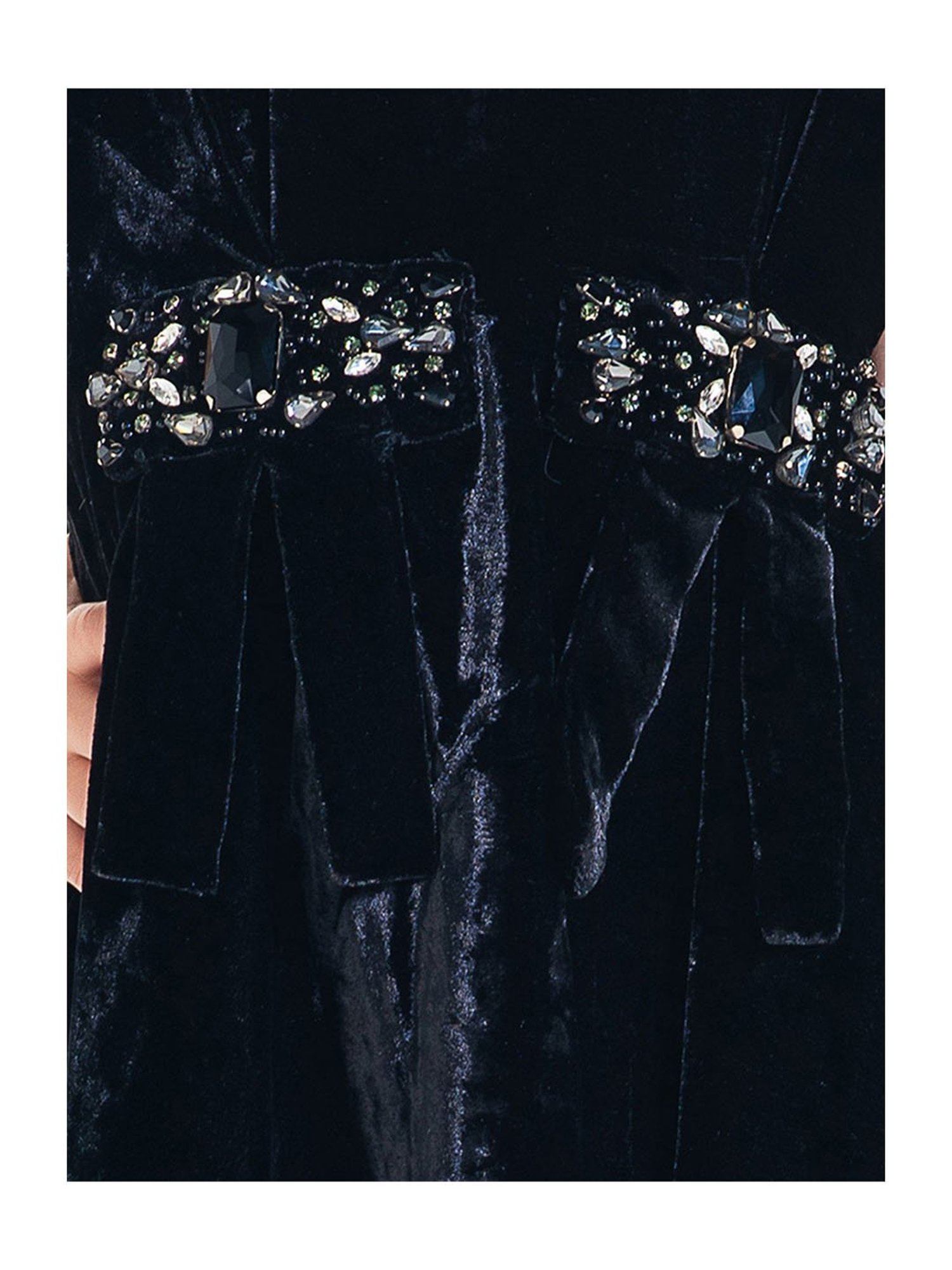 Cherry Crumble By Nitt Hyman Kids Black Embellished Dress