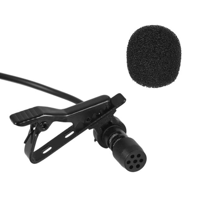 MINI Clip-on Collar Tie Microphone Professionals 3.5mm Jack Plug Mic Stereo Mini Wired External Microphone Microfono For Phone