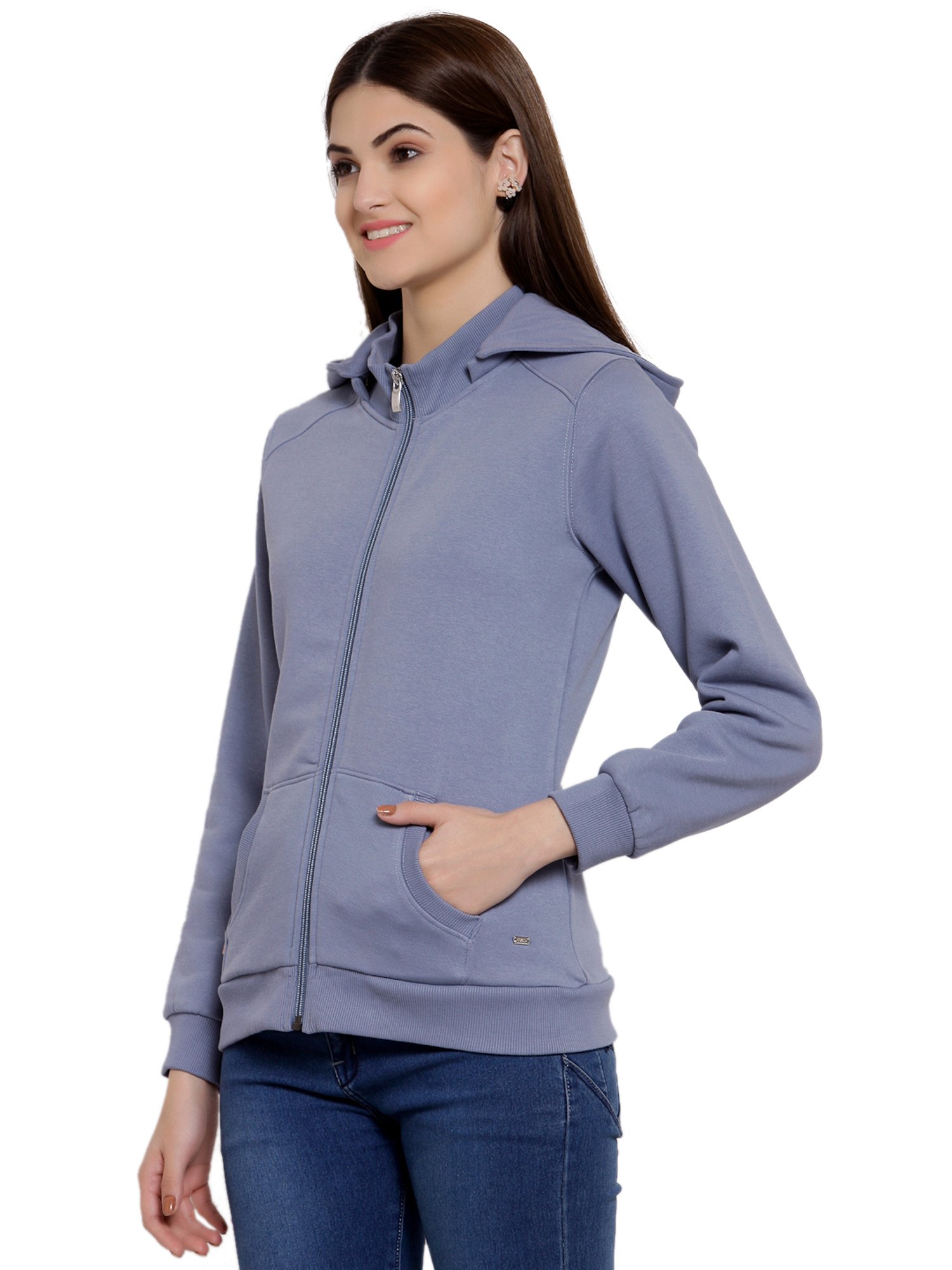 Juelle Blue Hooded Sweatshirt