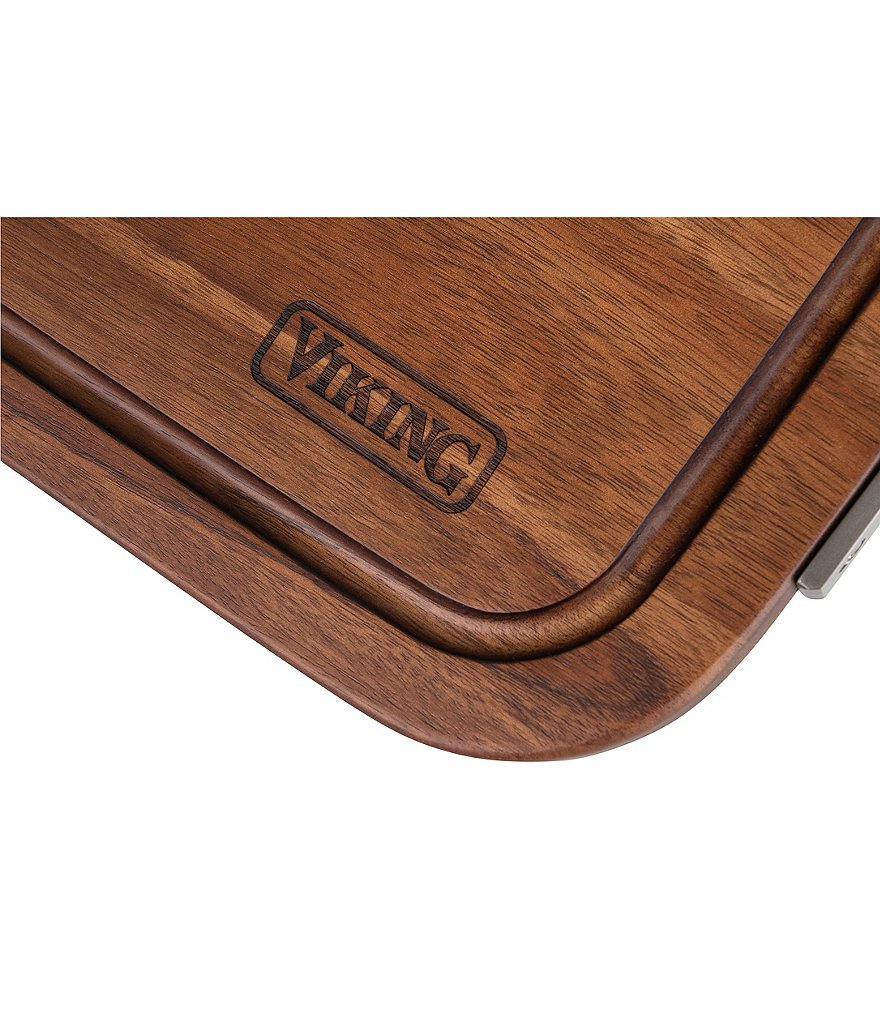 Viking Acacia Carving Board w/ Juice Well & Metal Handles