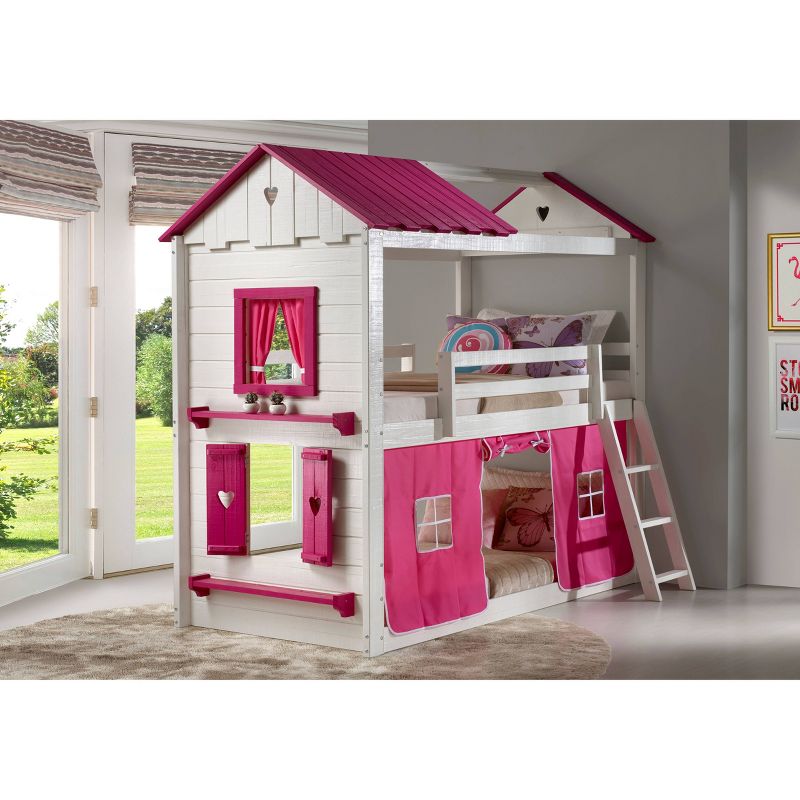 Sweet Heart Bunk with Tent Kit Pink - Donco Kids
