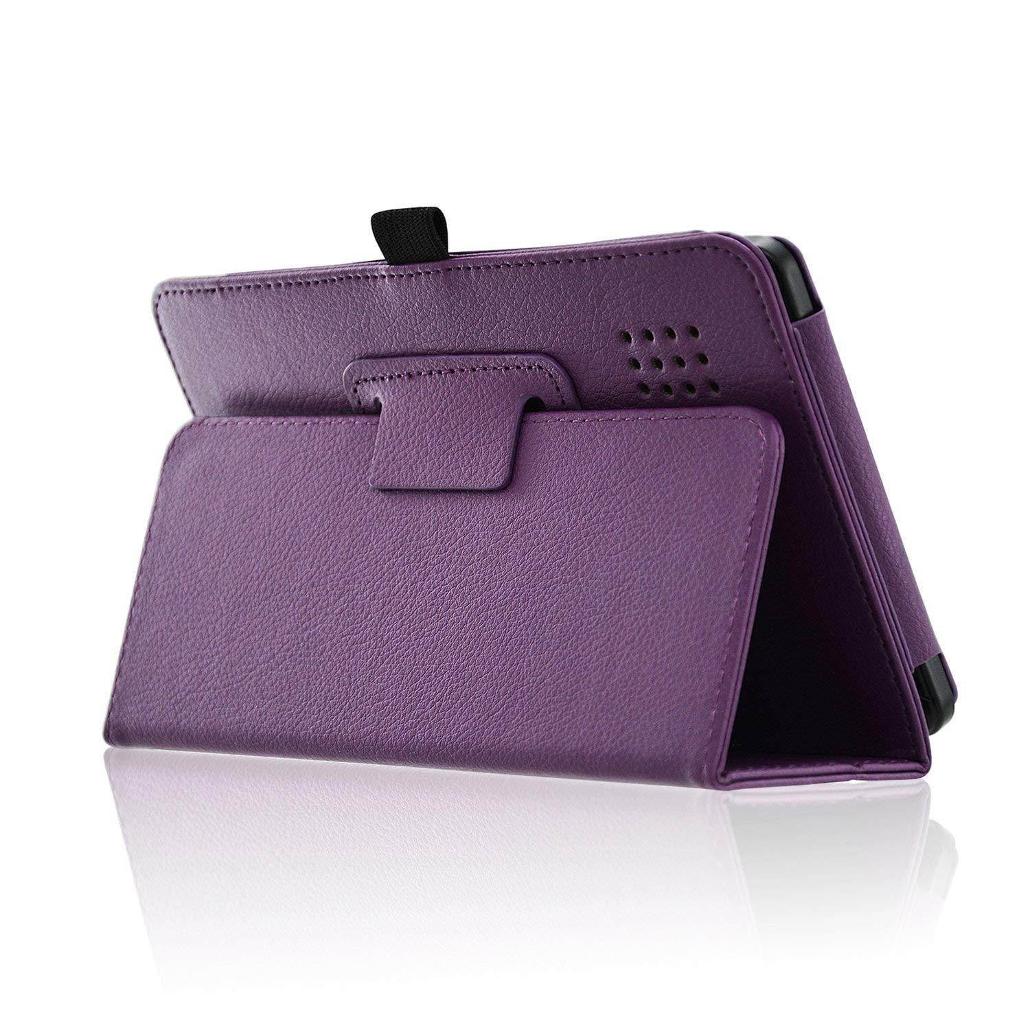 ACdream RCA Voyager 7 Case, Folio Premium PU Leather Cover Case for RCA Voyager (2016, 2017) / RCA Voyager II/RCA Voyager III RCA/RCA Voyager Pro 7" Android Tablet, Dark Purple