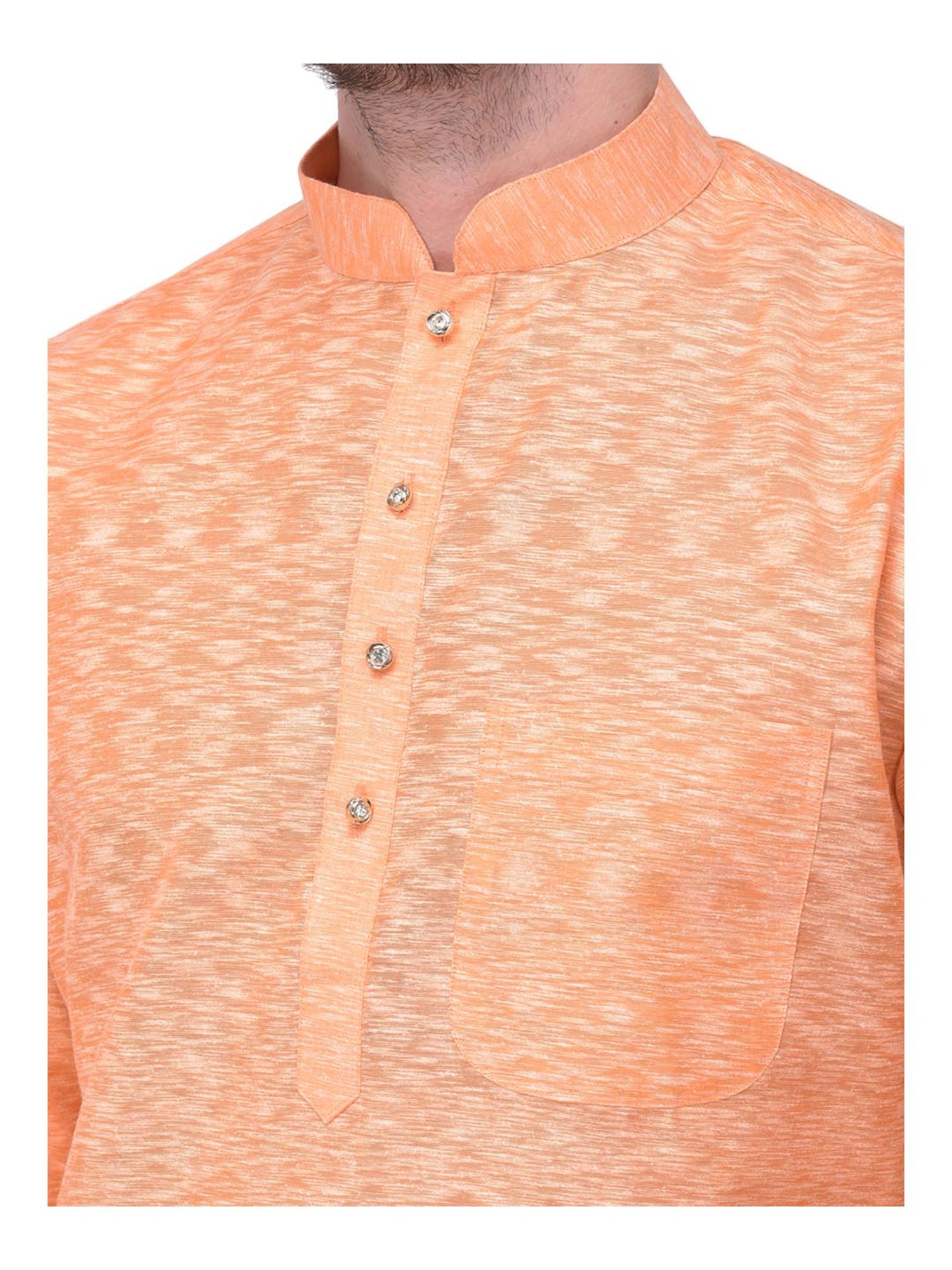 SG LEMAN Orange Kurta Bottom Set