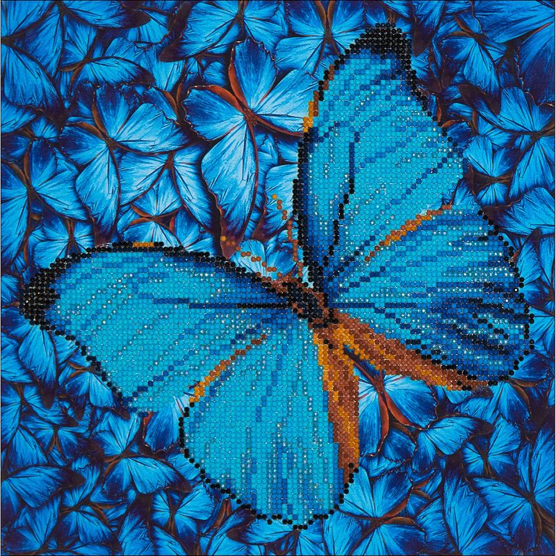 Diamond Dotz Diamond Embroidery Facet Art Kit 15"X15"-Flutter By Blue