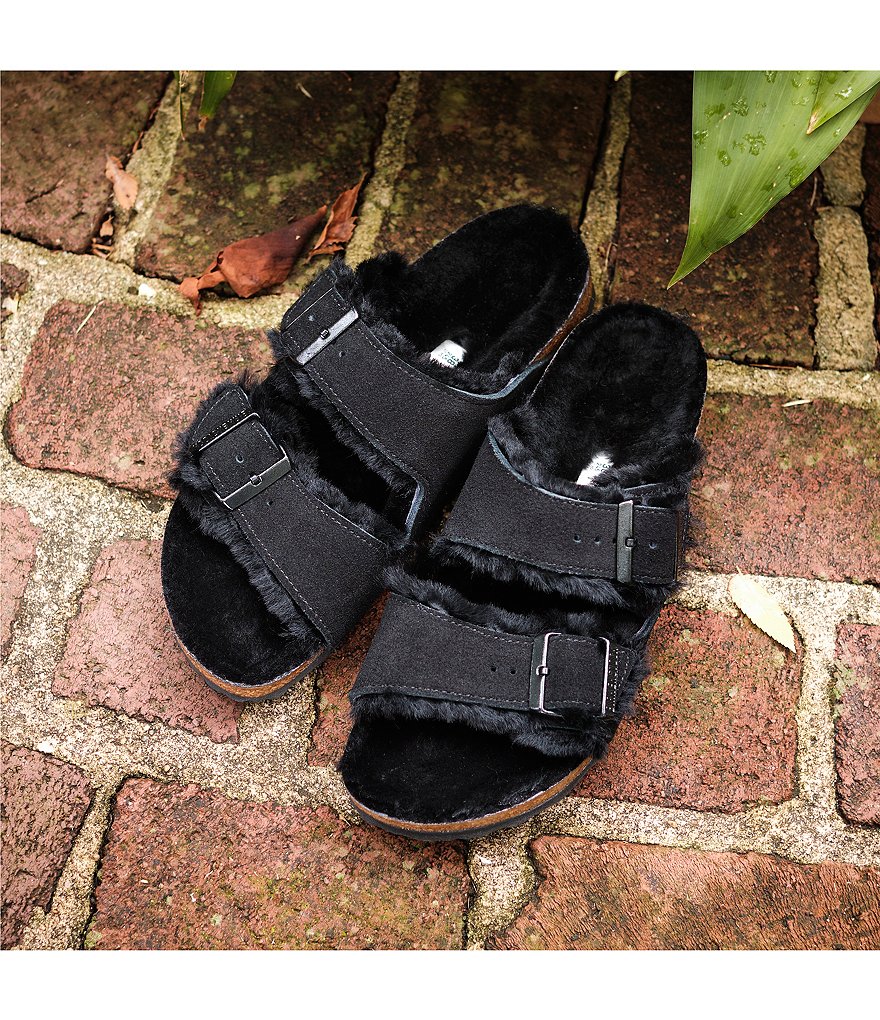 Birkenstock Women's Arizona Suede Shearling Sandals