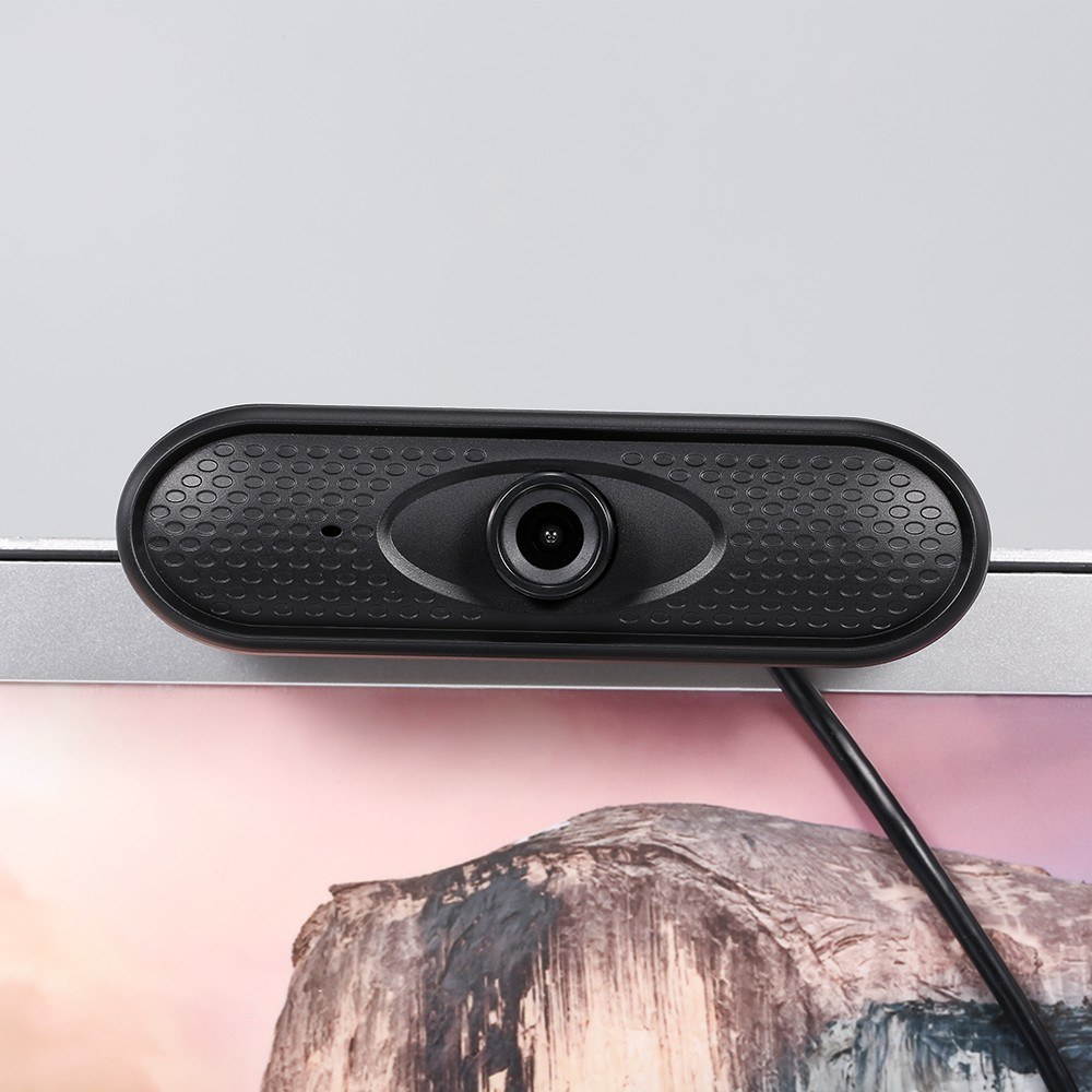 HD 1080P Web Camera Manual Focus USB Webcam Computer Camera Built-in Microphone Drive-free Camera for PC Laptop Black