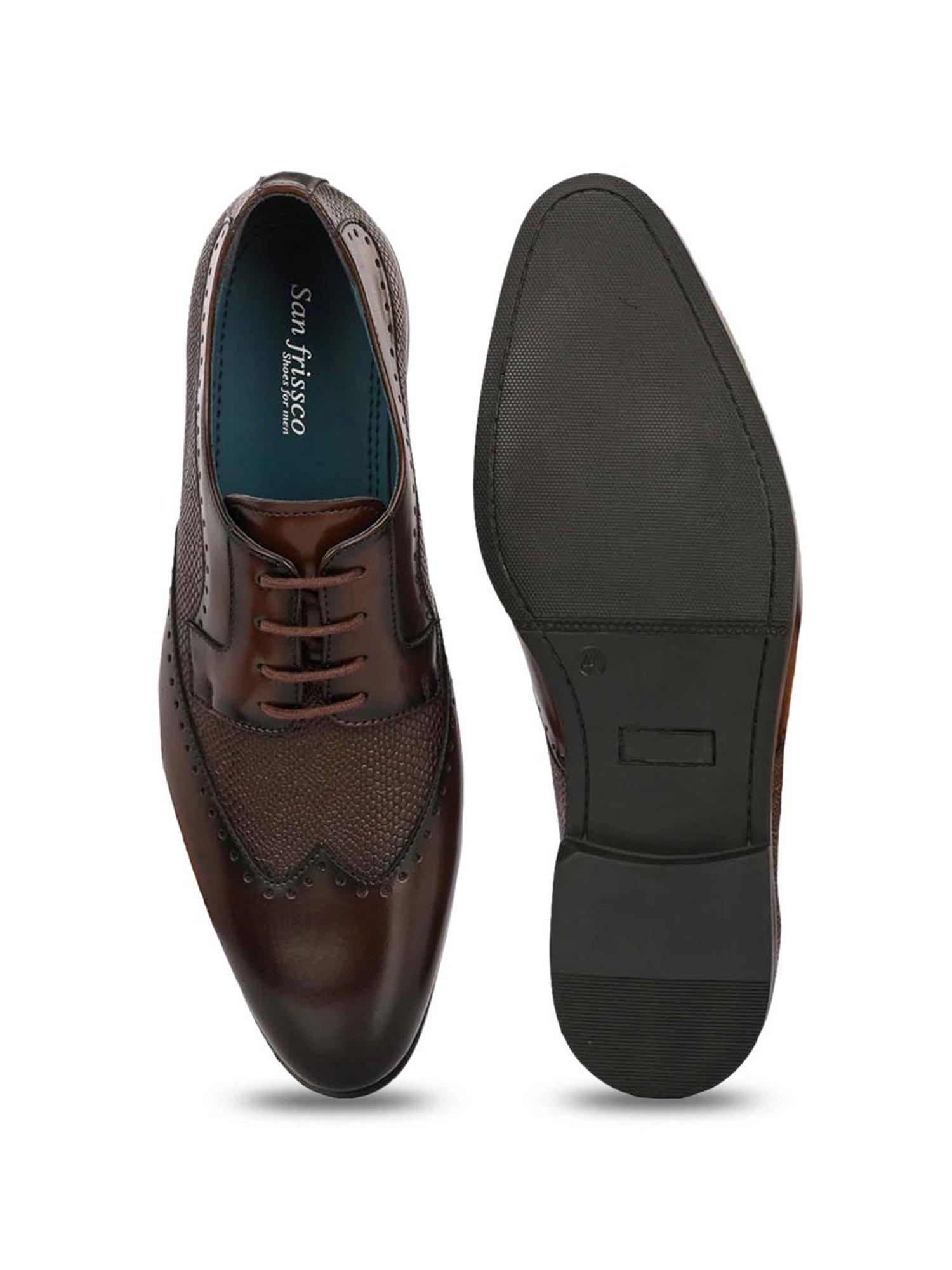San Frissco Men's Brown Derby Shoes