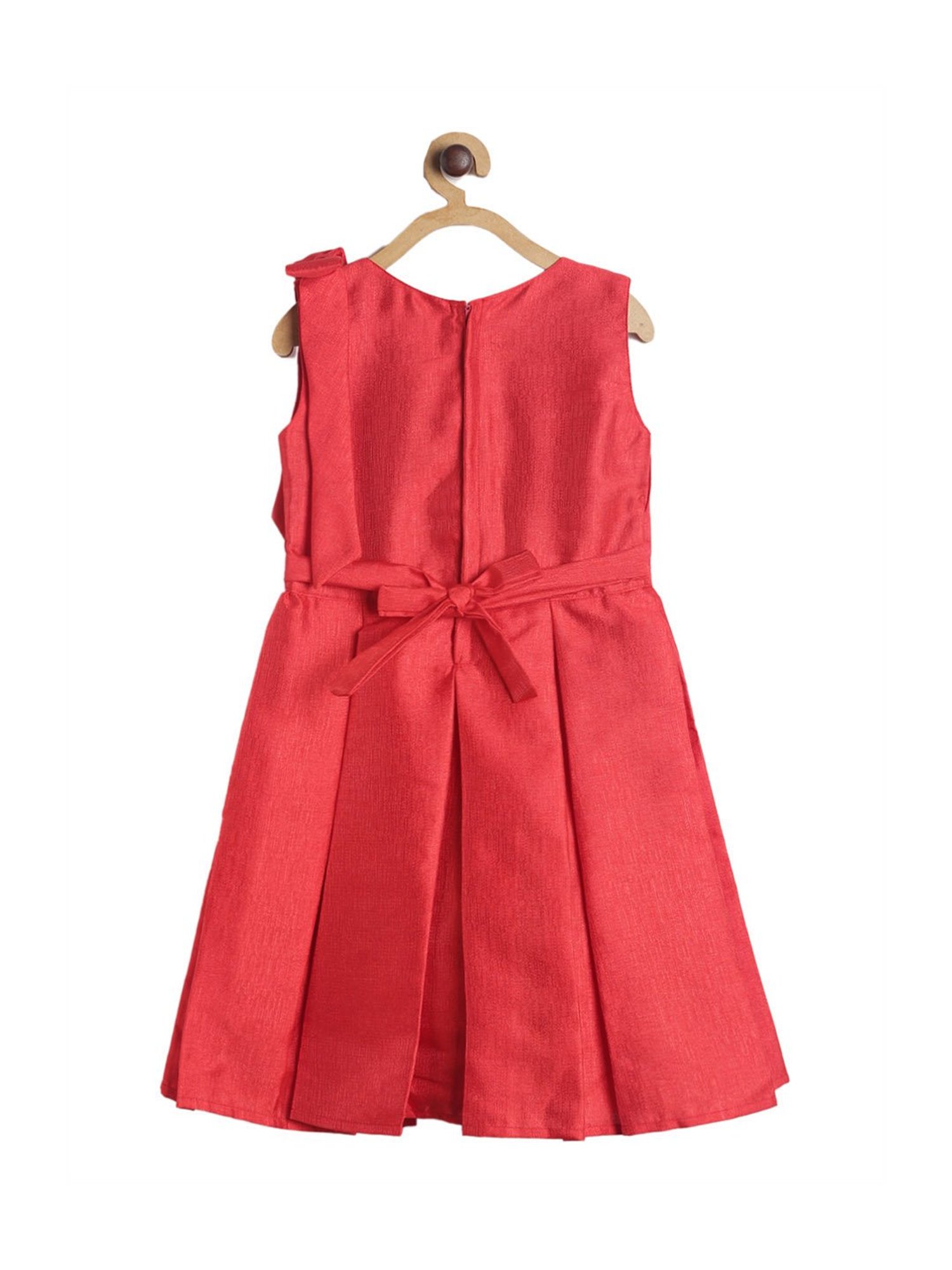 Tales & Stories Kids Red Solid Dress