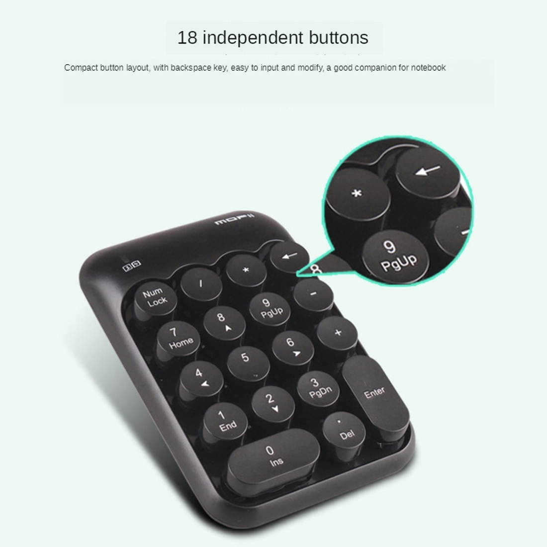 Mofii x910 2.4G Mini Wireless Number Keyboard, English Version