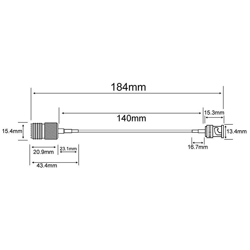 SO239 Female to BNC Male Coax RF VHF Radio Coaxial Antenna Cable Mobile to Base Antenna Cord 59 inch