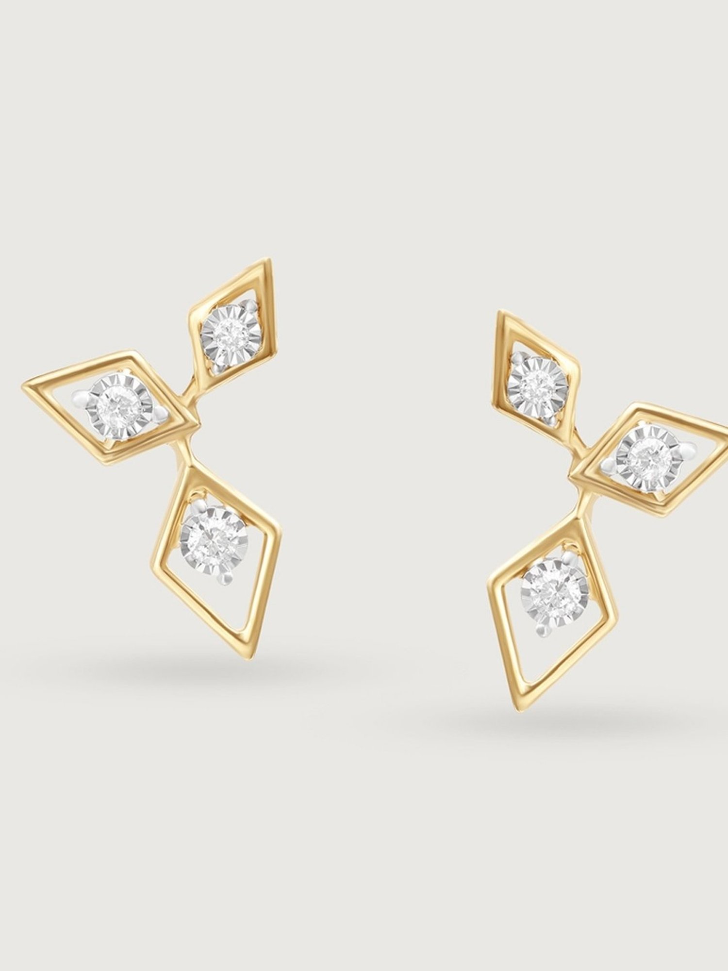 Mia by Tanishq Sparks of Joy 14k Gold & Diamond Stud Earrings