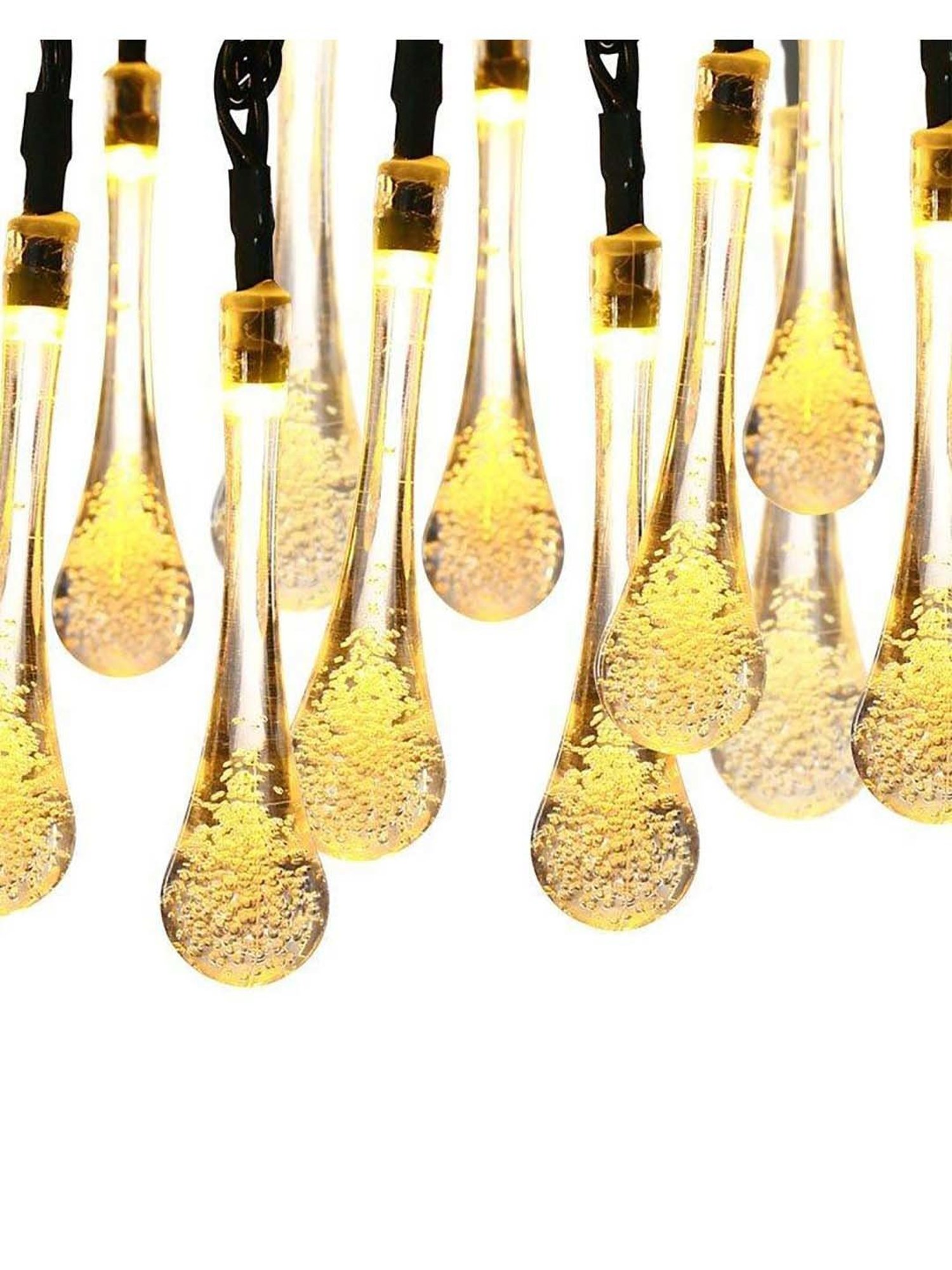 Homesake Yellow Copper 5M Water Drop Mode Led Fairy Lights,