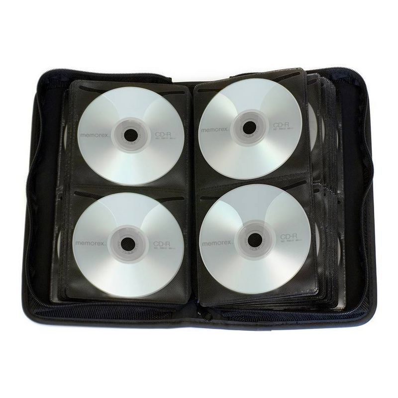 Memorex CD/DVD TravelCase Faux Leather Wallet 64ct