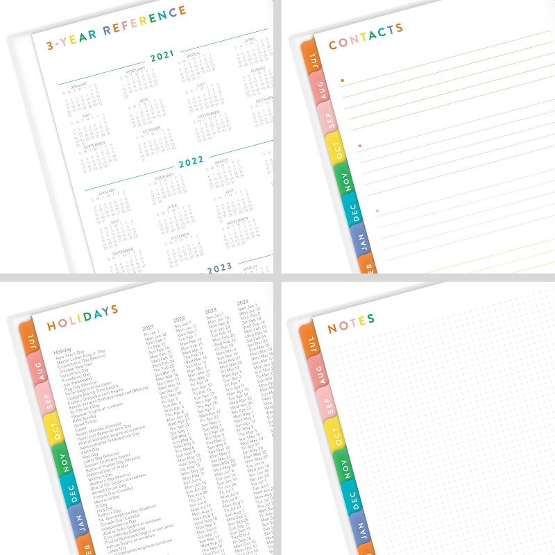 2021-22 Academic Planner 5.5"x8.5" Weekly/Monthly Clear Pocket Cover Color Block - Atlantic-Pacific for Cambridge