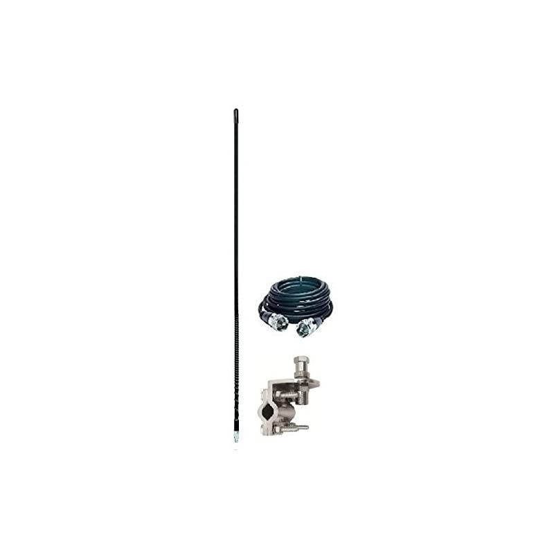 10813 3` Foot CB Radio Antenna KIT 500 WATT Mirror Mount and Coax