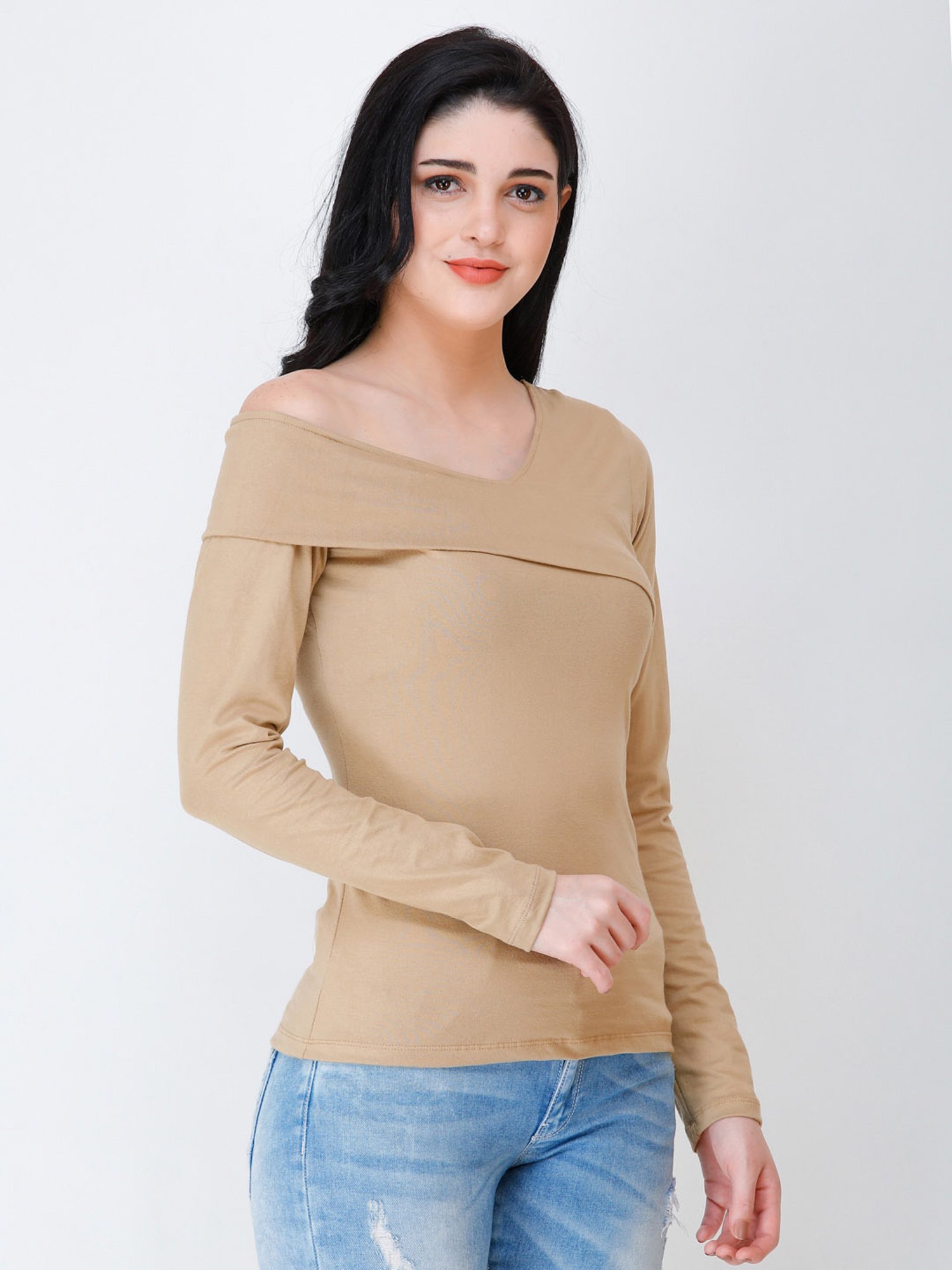 Scorpius Beige Regular Fit Top