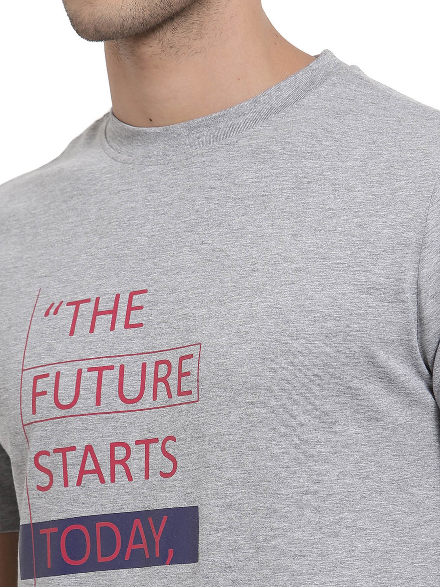 Proteens Mid Grey Printed T-Shirt