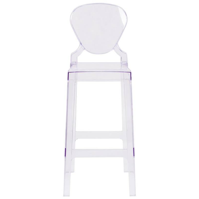Ghost Barstool with Tear Back Clear - Riverstone Furniture Collection