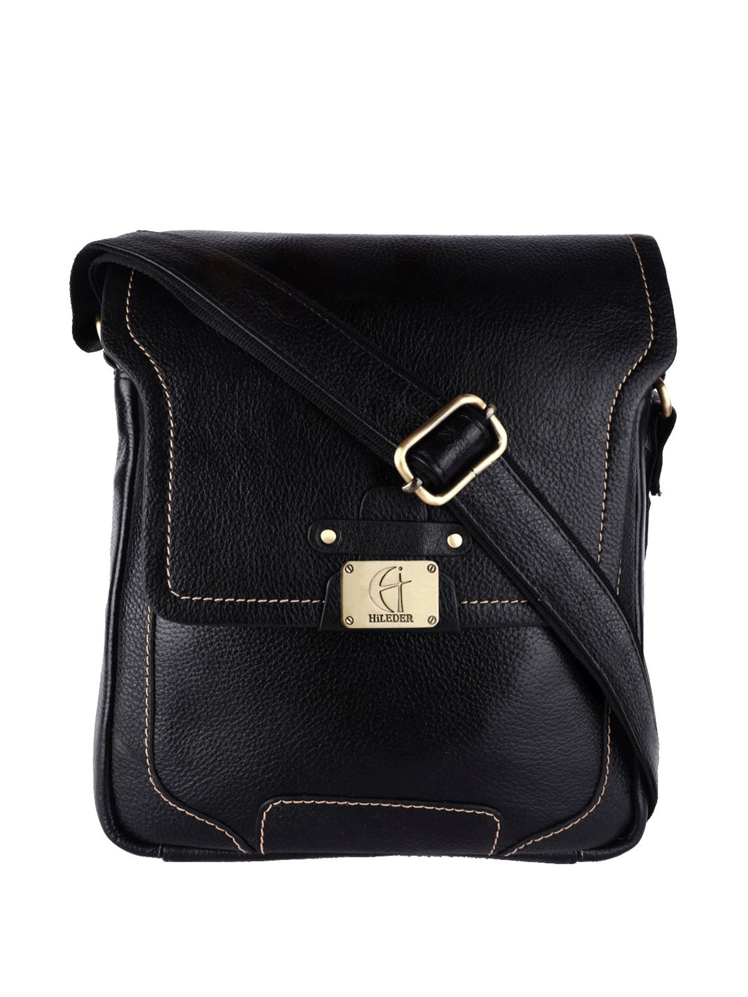 HiLEDER Black Solid Medium Cross Body Bag