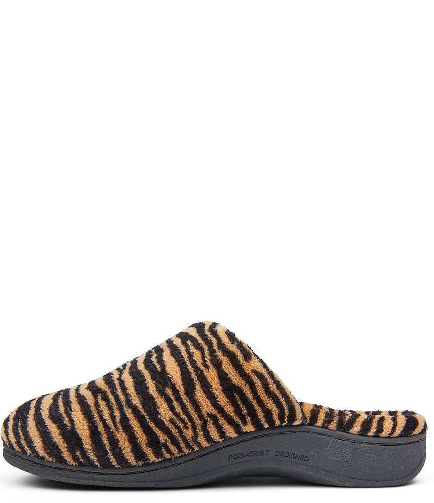Vionic Gemma Tiger Faux Fur Animal Print Slippers