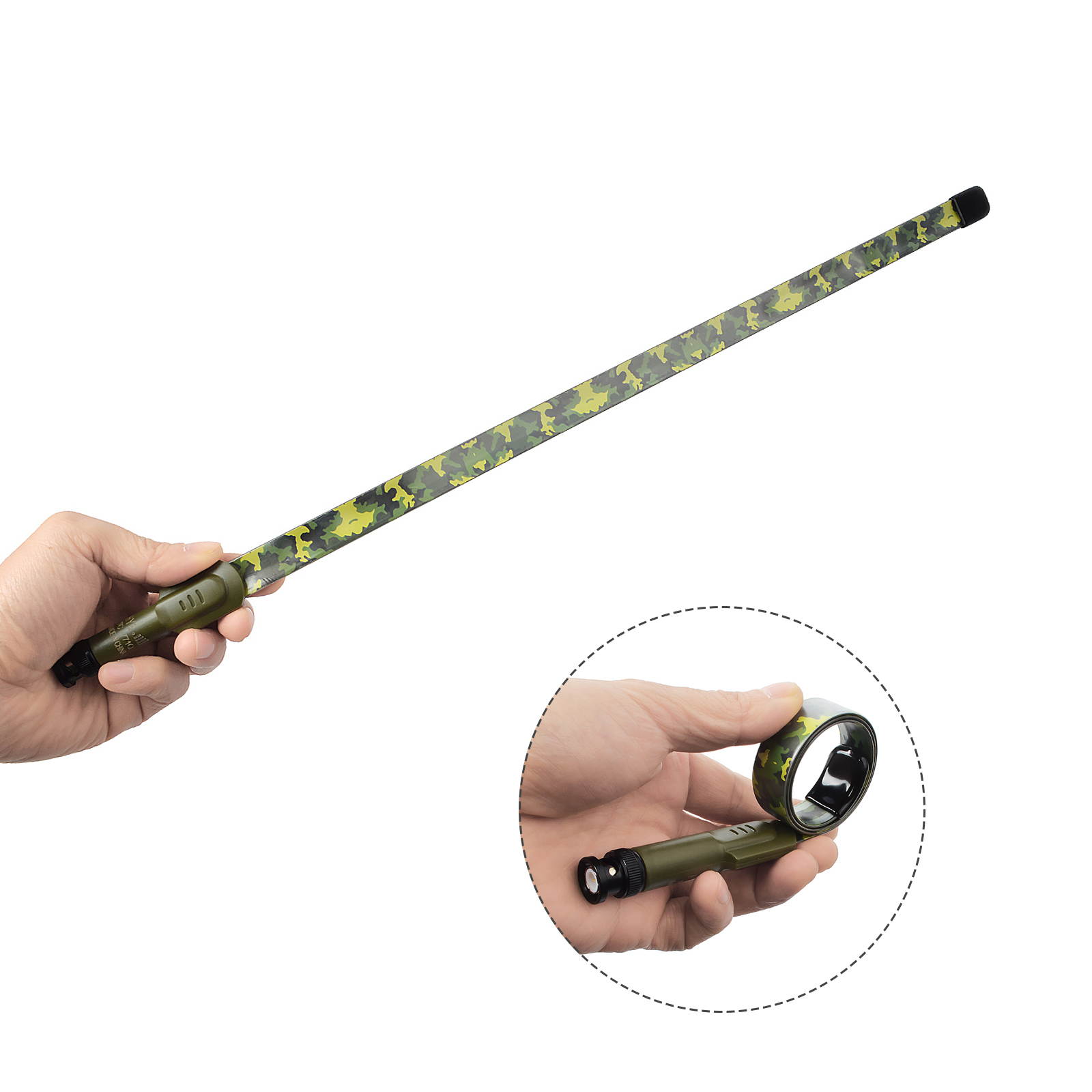 HYS CS Tactical Antenna BNC Dual Band 144/430Mhz 2m/70cm Foldable Camouflage Antenna for Kenwood TK300 TK320 ICOM IC-W32 IC-V80 Yaesu Vertex Two Way Radio