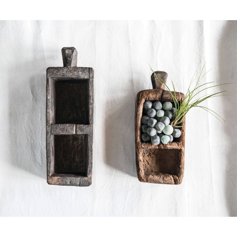 Decorative Found Wood Trug - 3R Studios