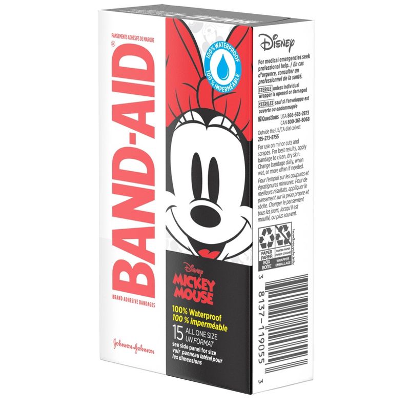 Band-Aid Disney Mickey Mouse Waterproof Bandages - 15ct