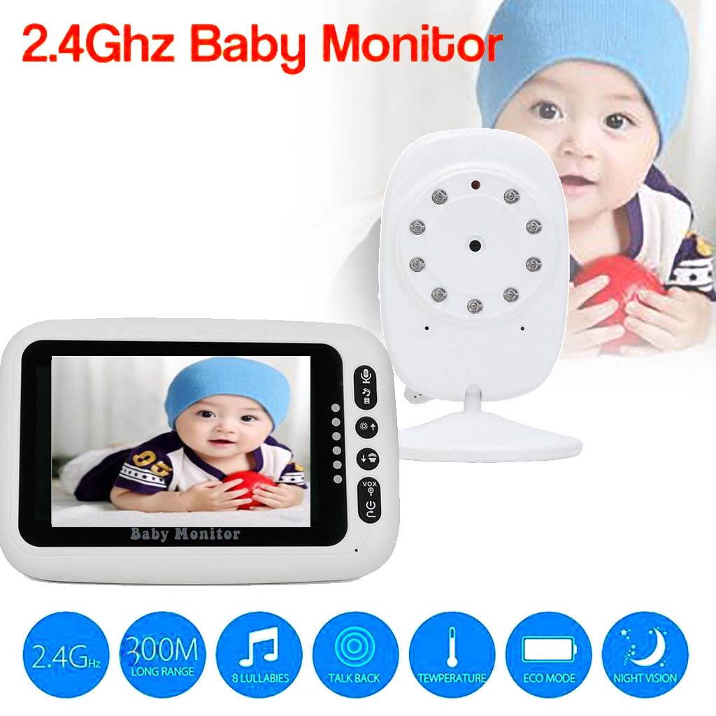 Baby Monitor 2.4GHz Color LCD Audio Talk Night Vision Wireless Digital Video US
