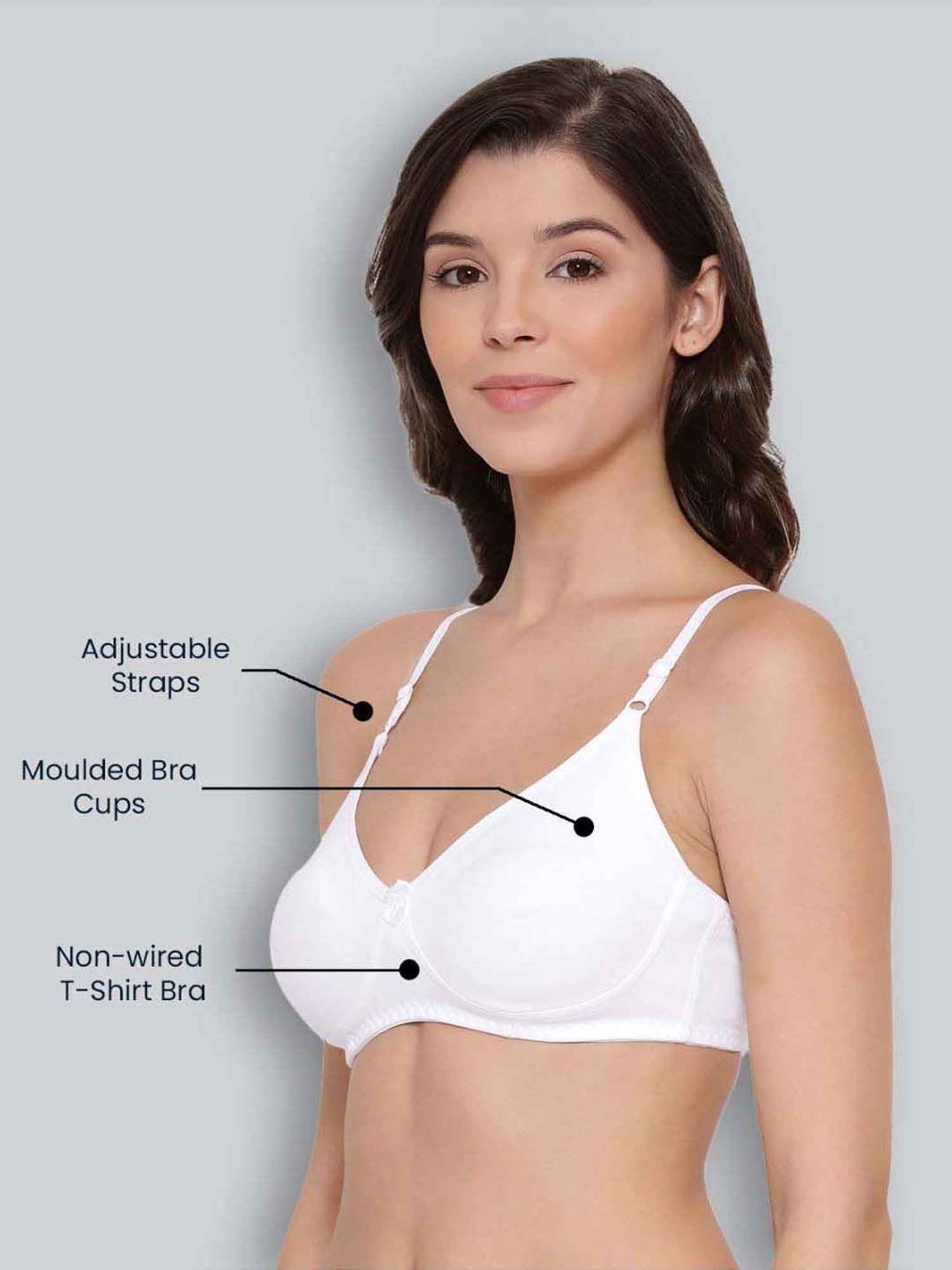 Lyra White Cotton T-Shirt Bra