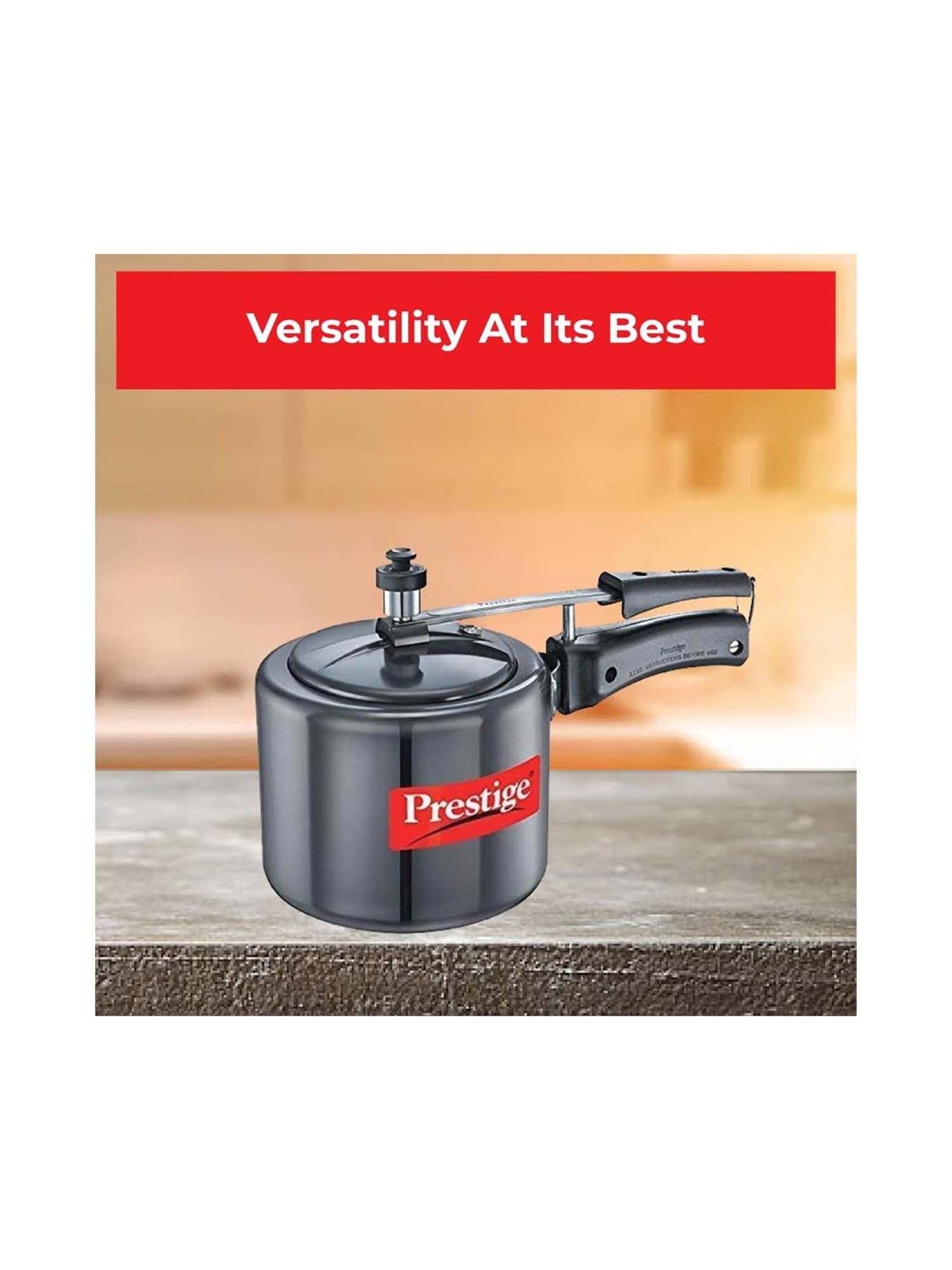 Pigeon Silver Stainless steel Pressure Cooker (10 L)