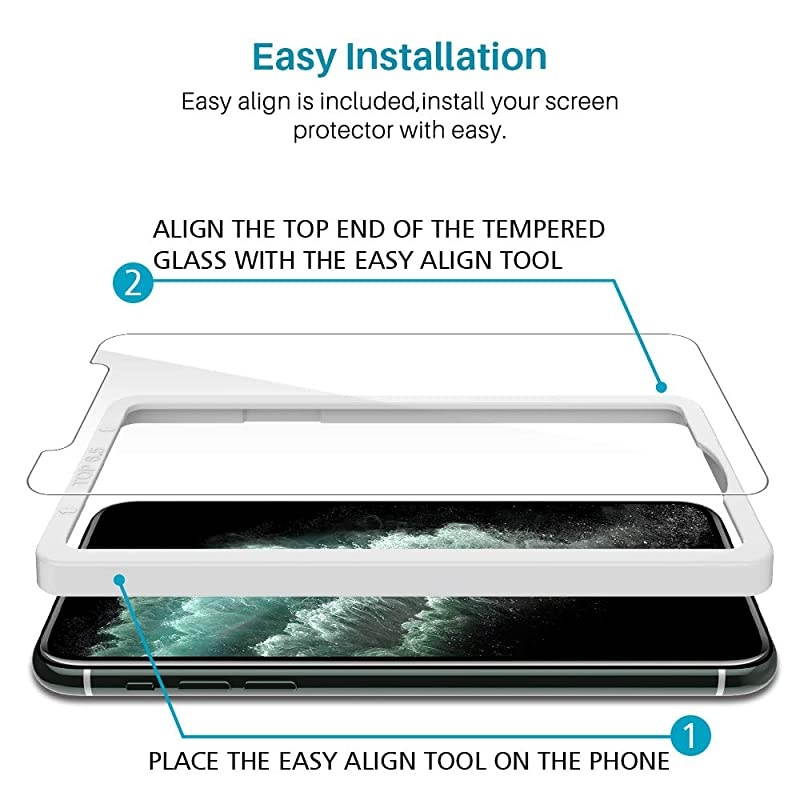 2 Pack  iPhone 11 Pro Max Camera Lens Screen Protector + 2 Pack TemperedGlass Screen Protector Film Scratchresistant fingerprintproof for iPhone 11 Pro Max 65inch