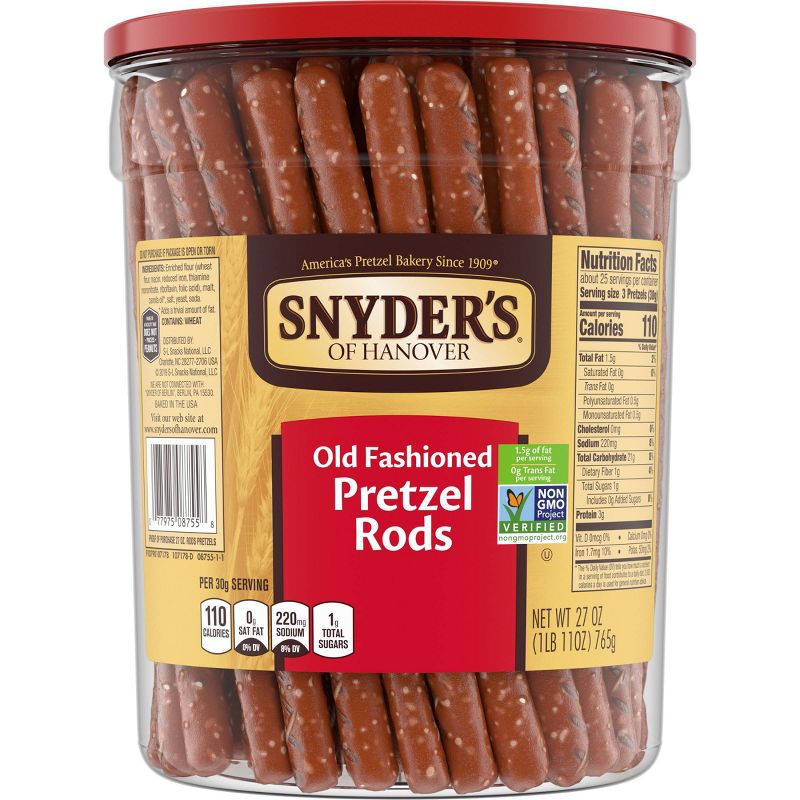Snyder's of Hanover Old Fashioned Pretzel Rods - 27oz